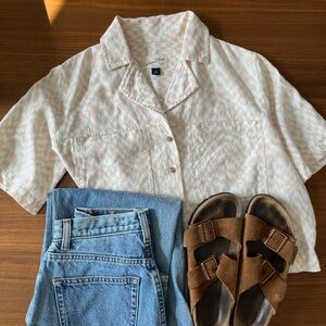 Universal Thread Cream Patterned Shirt